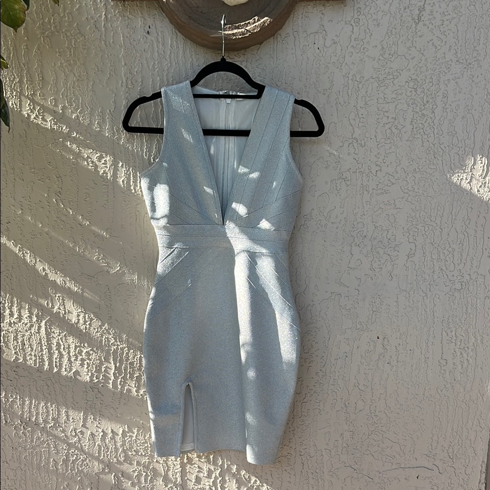 Elegant Silver Sleeveless Dress